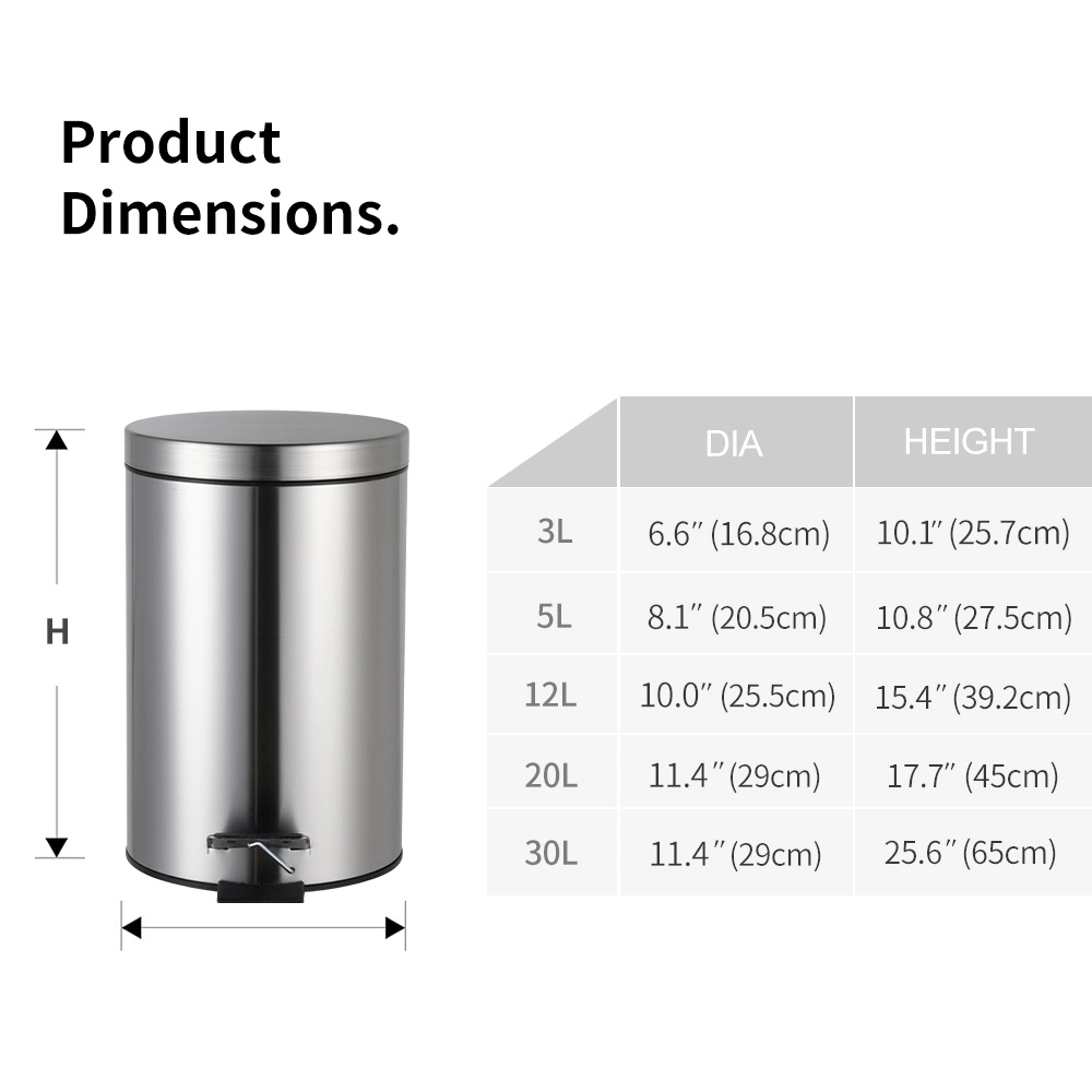 Guangdong Public Trash Can Stainless Steel Colorful Home Bathroom Kitchen Waste Bin