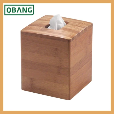 Бамбуковая квадратная форма, автомобильная коробка для салфеток, держатель для бумаги, контейнер для салфеток для горячей продажи